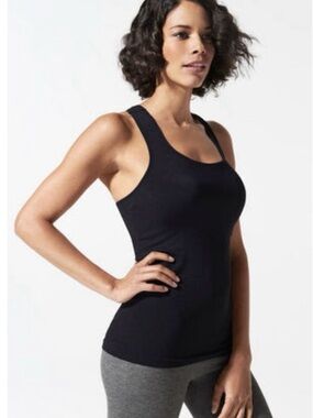 Blanqi Body cooling black racer back tank‎ top L/XL